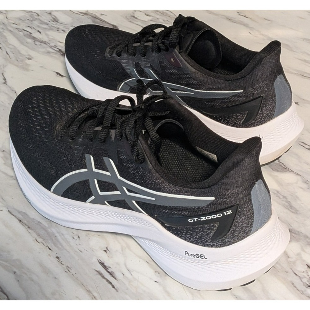 Asics GT-2000 12 Black and White Running Shoes Women's Size 8.5 Wide - Picture 3 of 12
